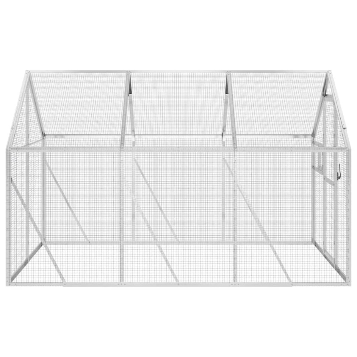 vidaXL Κλουβί Ασημένιο 1,79 x 3 x 1,85 μ. από Αλουμίνιο