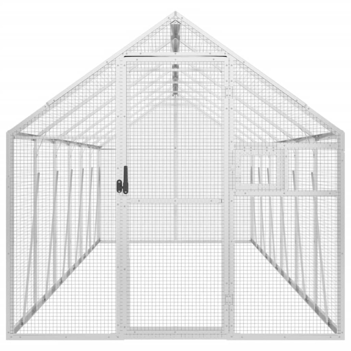 vidaXL Κλουβί Ασημένιο 1,79 x 6 x 1,85 μ. από Αλουμίνιο