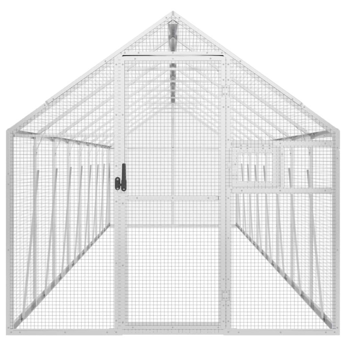vidaXL Κλουβί Ασημένιο 1,79 x 8 x 1,85 μ. από Αλουμίνιο
