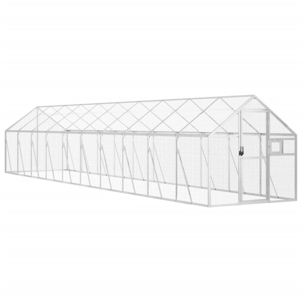 vidaXL Κλουβί Ασημένιο 1,79 x 10 x 1,85 μ. από Αλουμίνιο