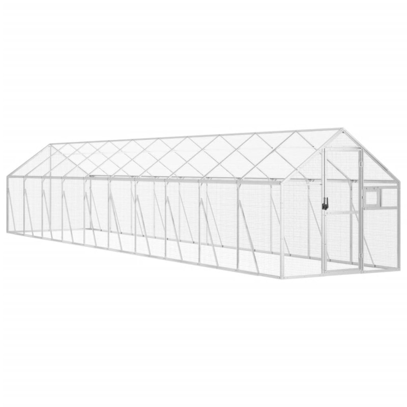 vidaXL Κλουβί Ασημένιο 1,79 x 10 x 1,85 μ. από Αλουμίνιο