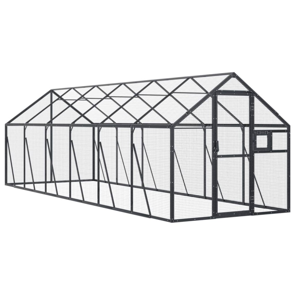 vidaXL Κλουβί Ανθρακί 1,79 x 6 x 1,85 μ. από Αλουμίνιο