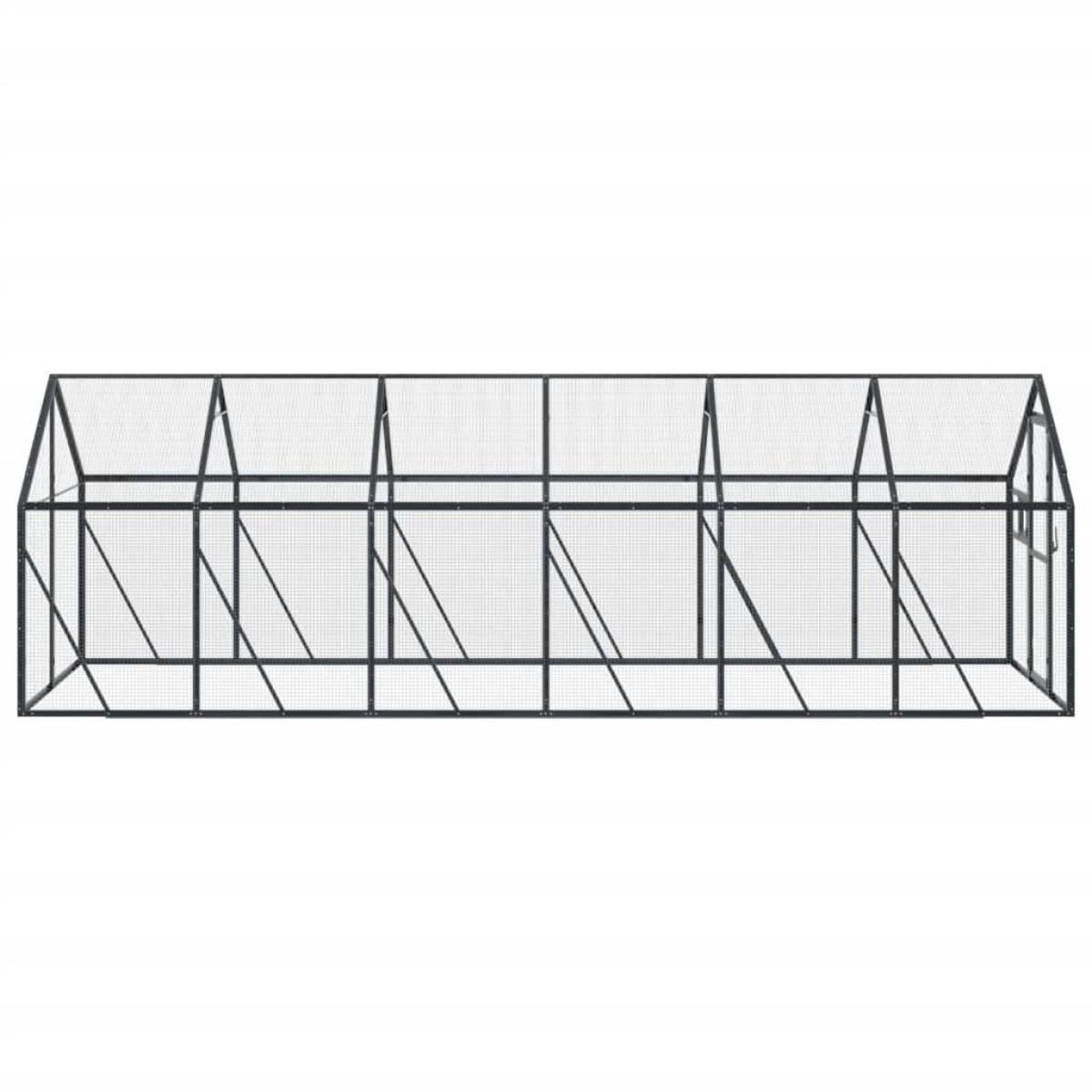 vidaXL Κλουβί Ανθρακί 1,79 x 6 x 1,85 μ. από Αλουμίνιο