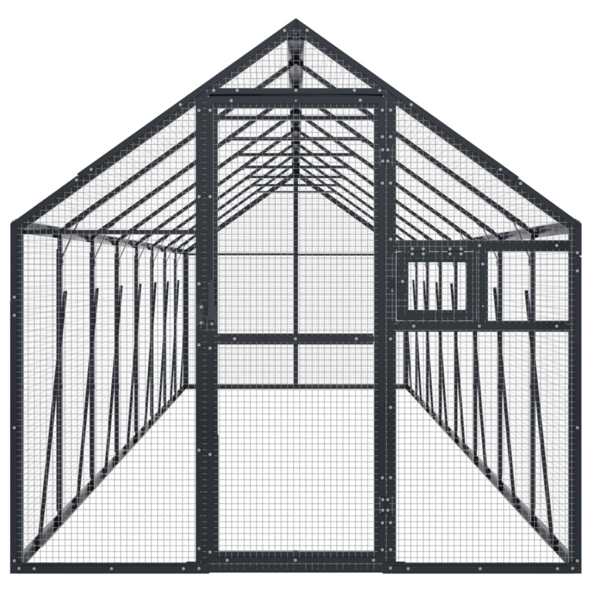 vidaXL Κλουβί Ανθρακί 1,79 x 8 x 1,85 μ. από Αλουμίνιο