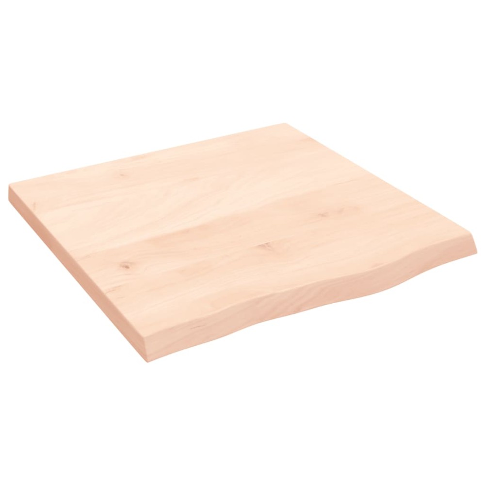 vidaXL Επιφάνεια Τραπεζιού 60x60x(2-4) εκ Ακατέργαστο Μασίφ Ξύλο Δρυός