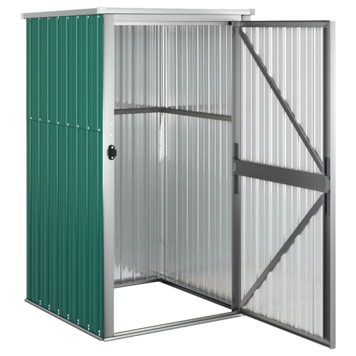 vidaXL Αποθήκη Εργαλείων Κήπου Πράσινη 88x89x161 εκ. Γαλβαν. Ατσάλι