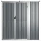 vidaXL Αποθήκη Εργαλείων Κήπου Γκρι 161x89x161 εκ. από Γαλβαν. Ατσάλι