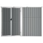 vidaXL Αποθήκη Εργαλείων Κήπου Γκρι 225 x 89 x 161 εκ. Γαλβαν. Ατσάλι