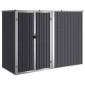vidaXL Αποθήκη Εργαλείων Κήπου Ανθρακί 225x89x161 εκ. Γαλβαν. Ατσάλι