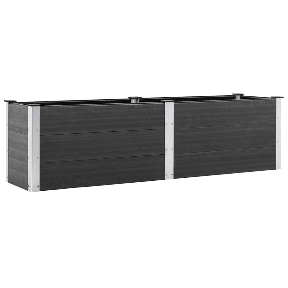 vidaXL Ζαρντινιέρα Υπερυψωμένη Γκρι 200 x 50 x 54 εκ. από WPC