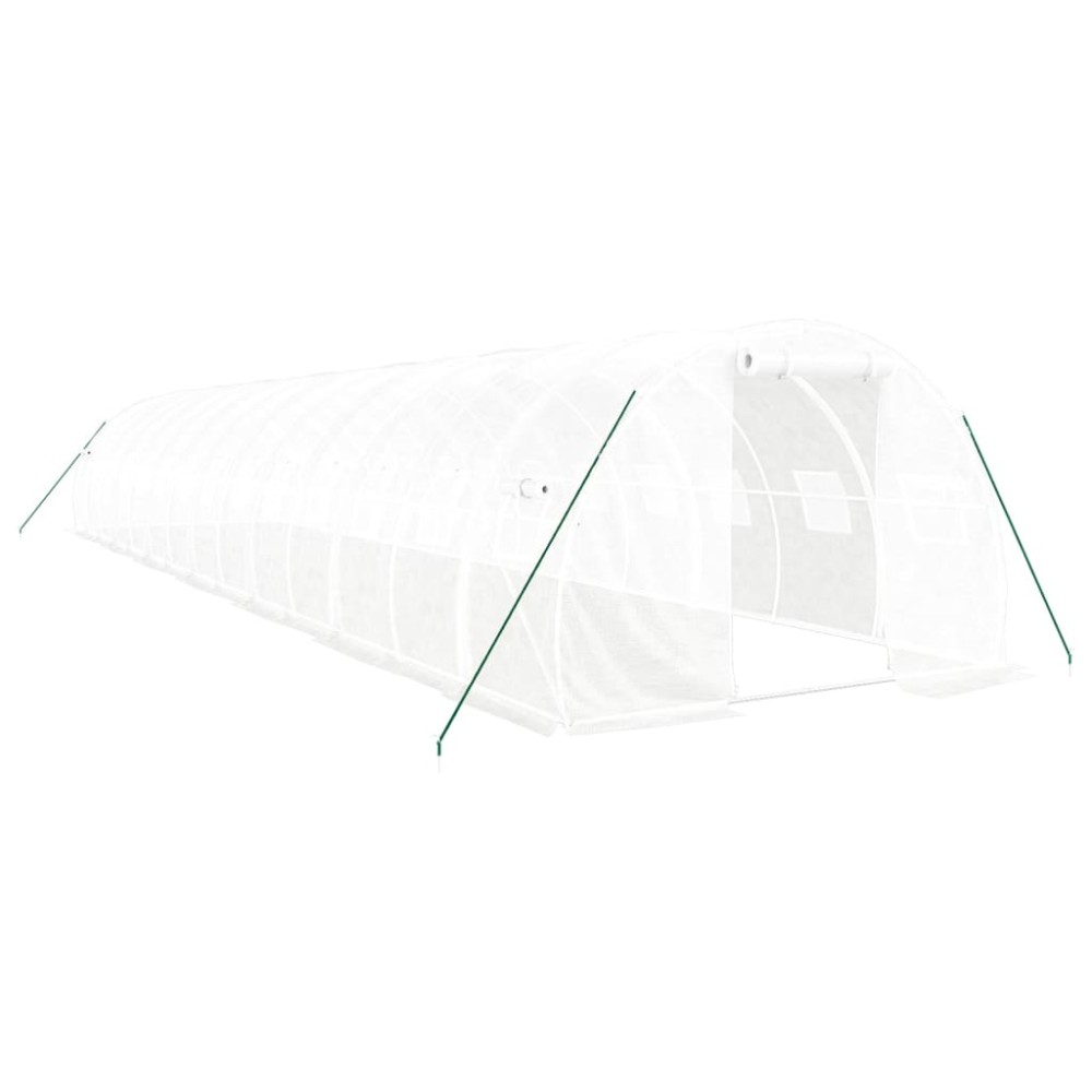 vidaXL Θερμοκήπιο Λευκό 42 μ² 14 x 3 x 2 μ. με Ατσάλινο Πλαίσιο