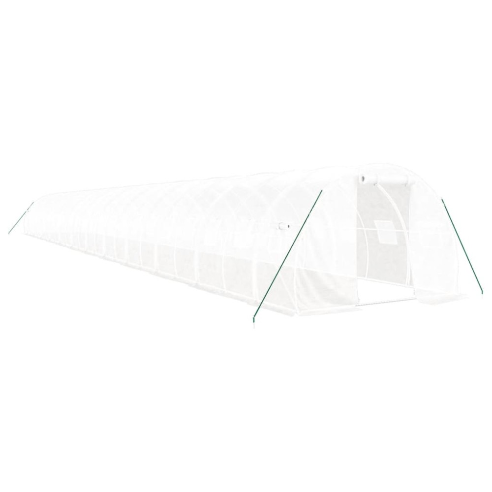 vidaXL Θερμοκήπιο Λευκό 72 μ² 24 x 3 x 2 μ. με Ατσάλινο Πλαίσιο