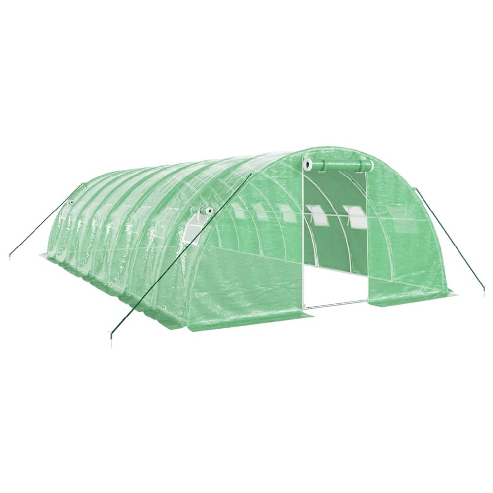 vidaXL Θερμοκήπιο Πράσινο 32 μ² 8 x 4 x 2 μ. με Ατσάλινο Πλαίσιο