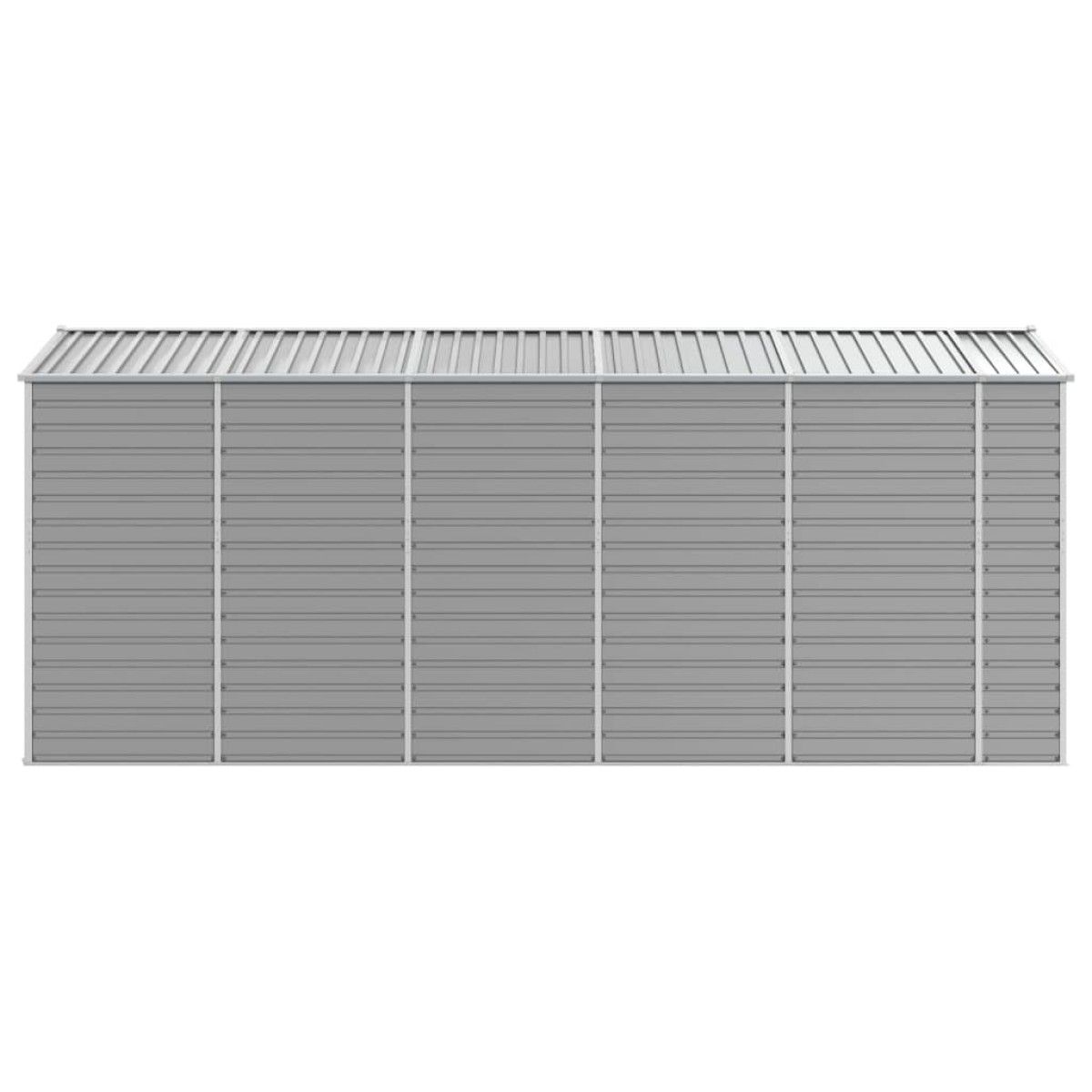 vidaXL Αποθήκη Κήπου Ανοιχτό Γκρι 191x470x198 εκ. Γαλβανισμένο Ατσάλι