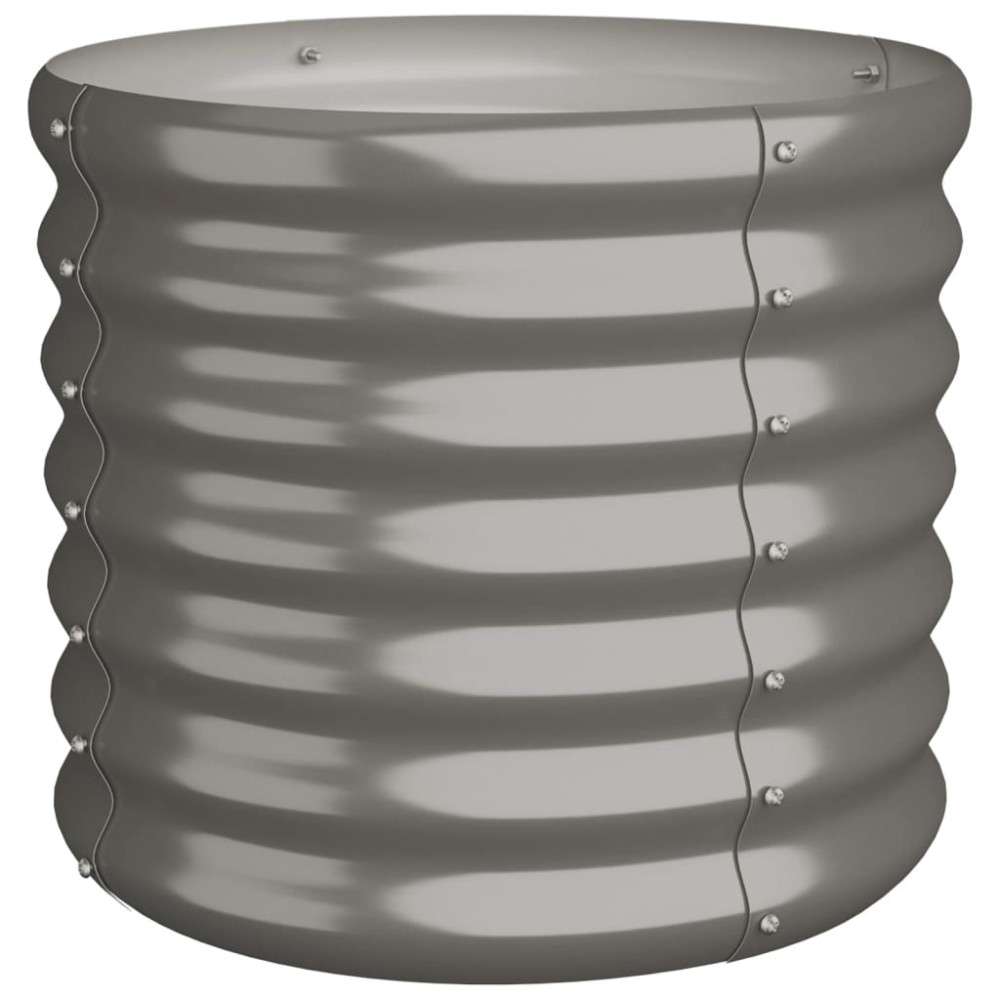 vidaXL Ζαρντινιέρα Γκρι 40x40x36 εκ. Γαλβανισμένος χάλυβας