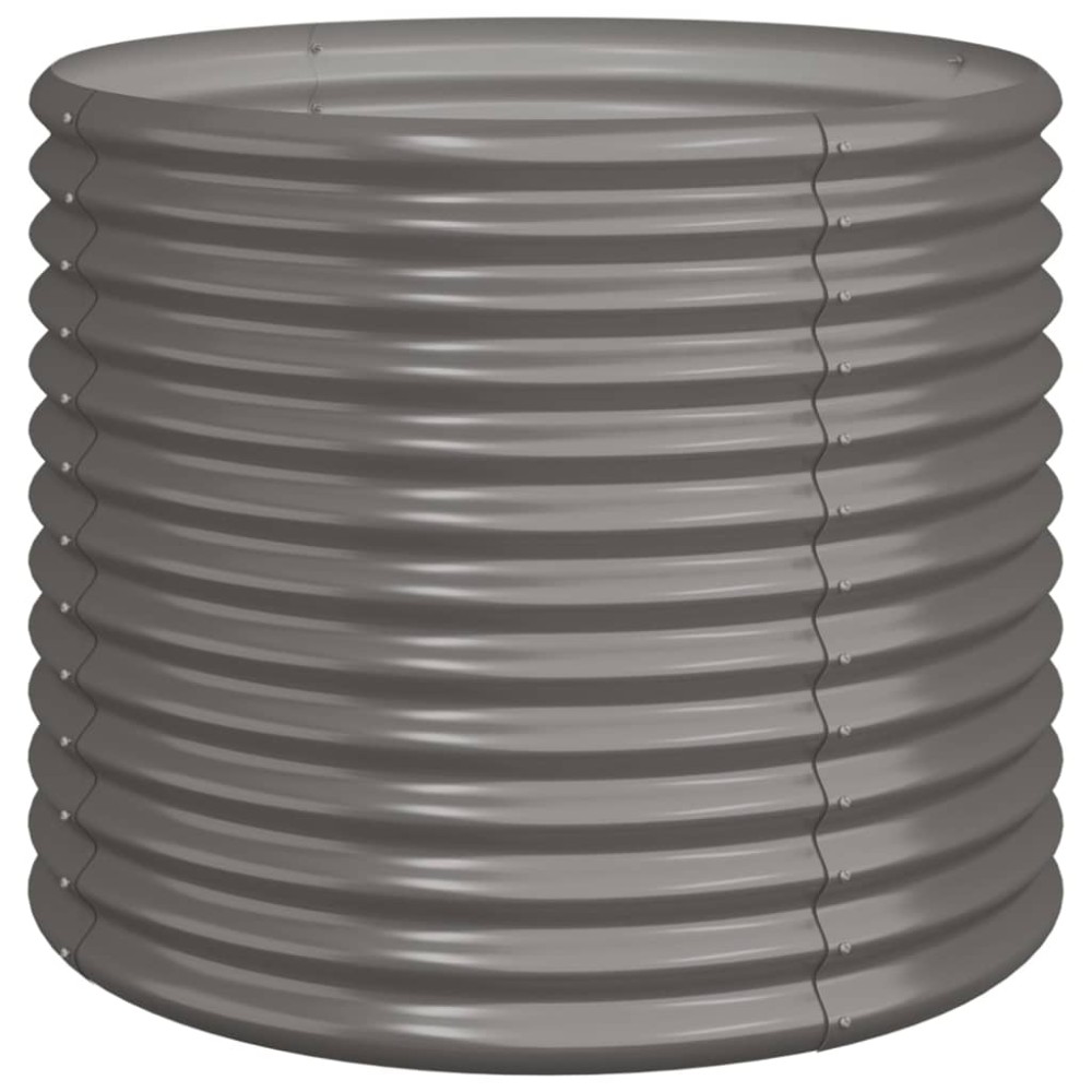 vidaXL Ζαρντινιέρα Γκρι 80x80x68 εκ. Γαλβανισμένος χάλυβας