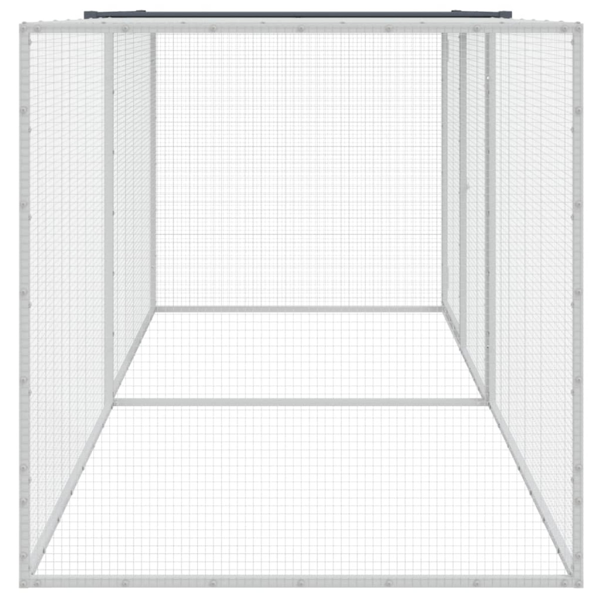 vidaXL Κοτέτσι - Κλουβί με Στέγη Ανθρακί 203x98x90 εκ. Γαλβαν. Ατσάλι