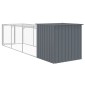 vidaXL Κοτέτσι με Περίβολο Ανθρακί 110x405x110 εκ. Γαλβαν. Χάλυβας