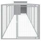 vidaXL Κοτέτσι με Περίβολο Αν. Γκρι 110x609x110 εκ. Γαλβαν. Χάλυβας