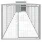 vidaXL Κοτέτσι με Περίβολο Αν. Γκρι 110x813x110 εκ. Γαλβαν. Χάλυβας