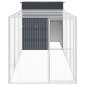 vidaXL Κλουβί για Κότες με Αυλή Ανθρακί 165x455x181 εκ Γαλβαν. Χάλυβας