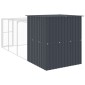 vidaXL Κλουβί για Κότες με Αυλή Ανθρακί 165x455x181 εκ Γαλβαν. Χάλυβας