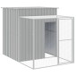 vidaXL Κοτέτσι με Περίβολο Αν. Γκρι 165x455x181 εκ. Γαλβαν. Χάλυβας
