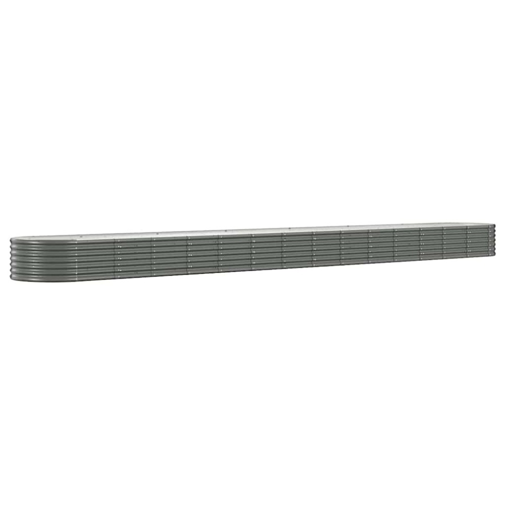 vidaXL Ζαρντινιέρα Γκρι 620x80x36 εκ. Γαλβανισμένος χάλυβας