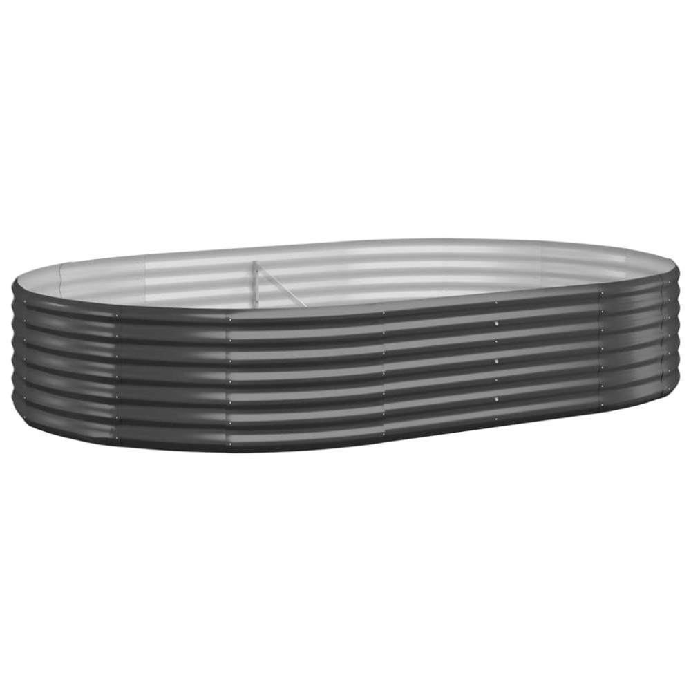 vidaXL Ζαρντινιέρα Ανθρακί 214x140x36εκ Γαλβανισμένος χάλυβας