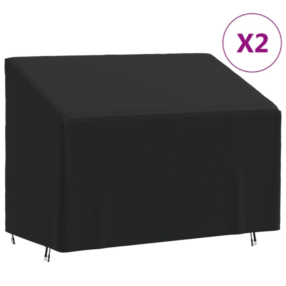 vidaXL καλύμματα πάγκου 2 καθισμάτων 2 τεμάχια 134x70x65/94 cm 420D