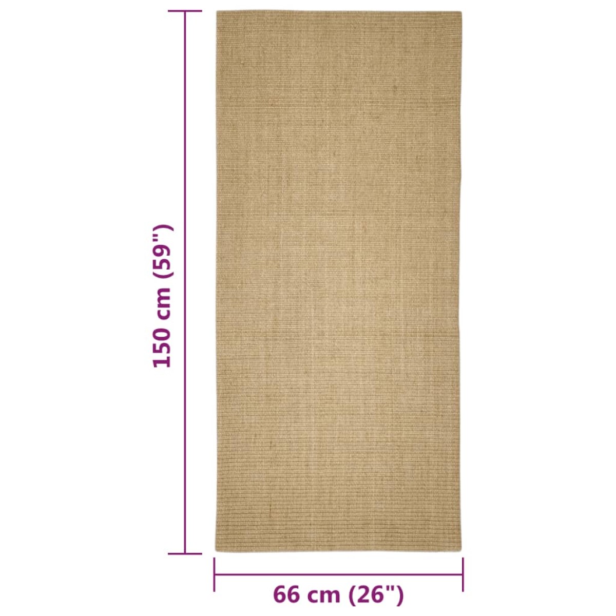 vidaXL Χαλί Σιζάλ για Ονυχοδρόμιο 66 x 150 εκ.