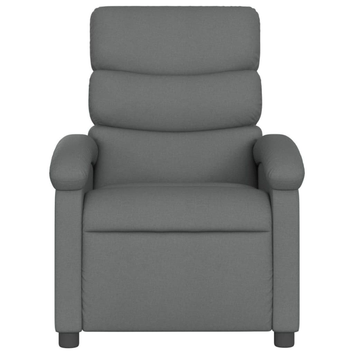vidaXL Πολυθρόνα Μασάζ με Ανακλινόμενη Πόρτα Σκούρο Γκρι Υφασμάτινη