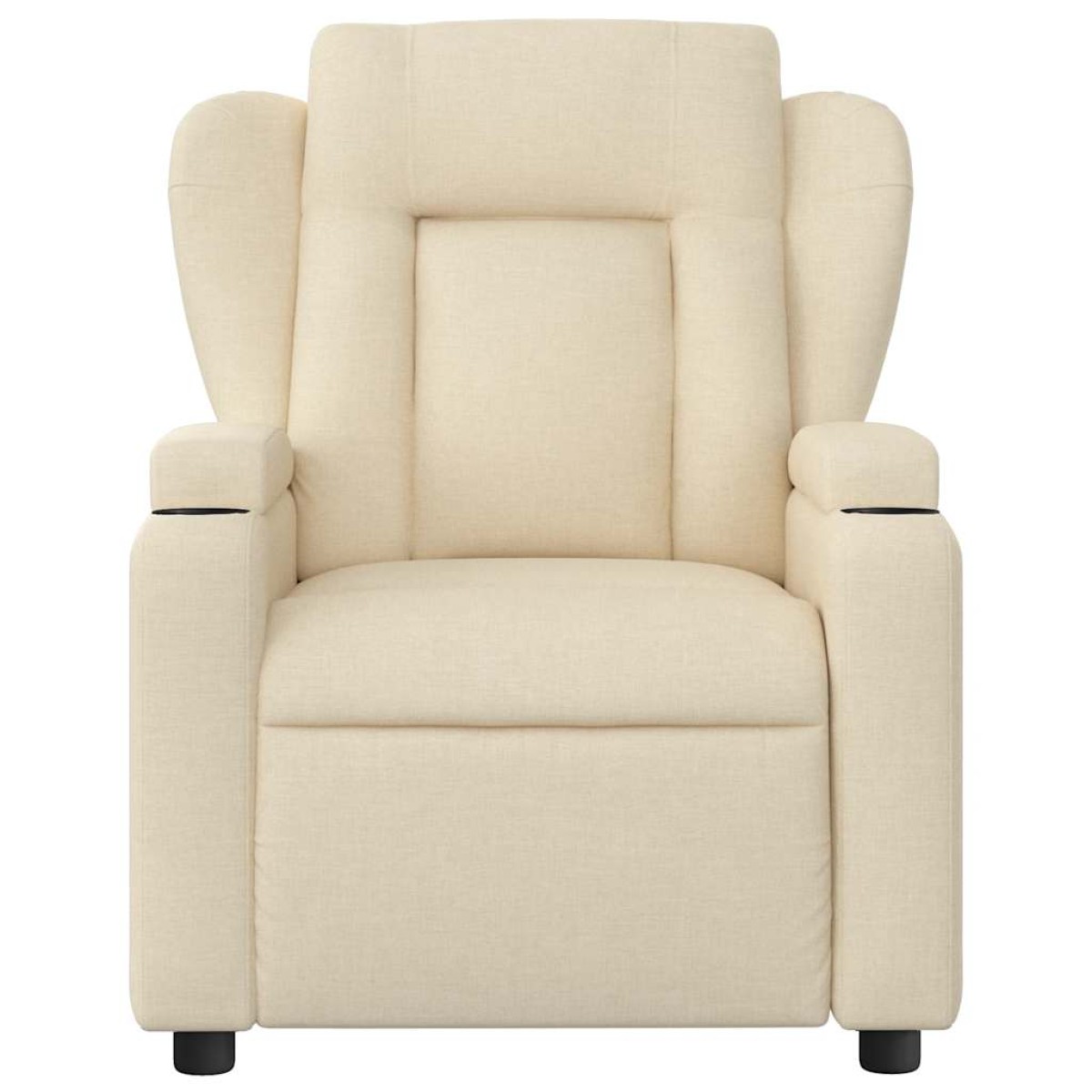 vidaXL Πολυθρόνα Μασάζ με Ανακλινόμενη Πόρτα από Ύφασμα σε Κρεμ Χρώμα
