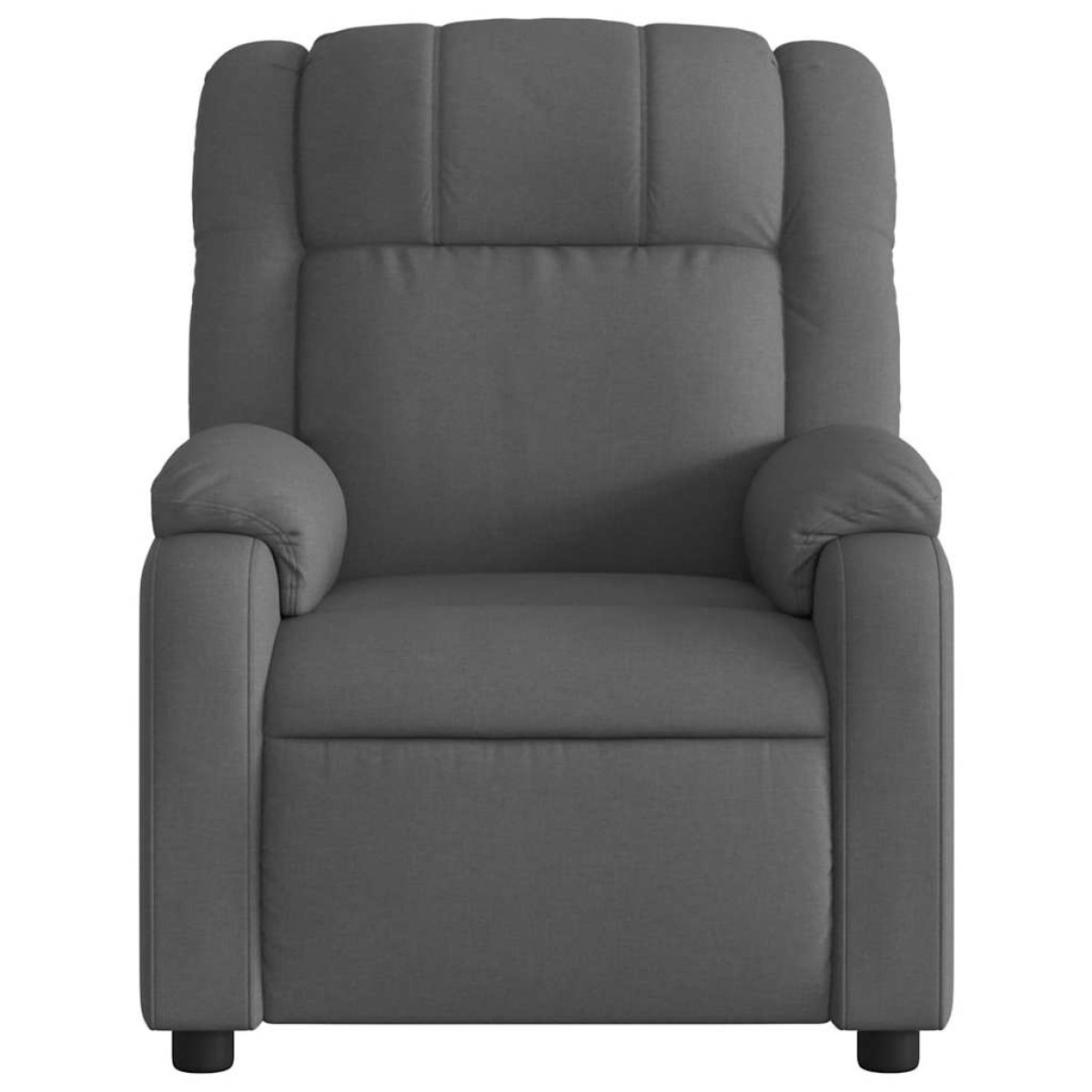 vidaXL Πολυθρόνα Μασάζ με Ανακλινόμενη Πόρτα Σκούρο Γκρι Υφασμάτινη