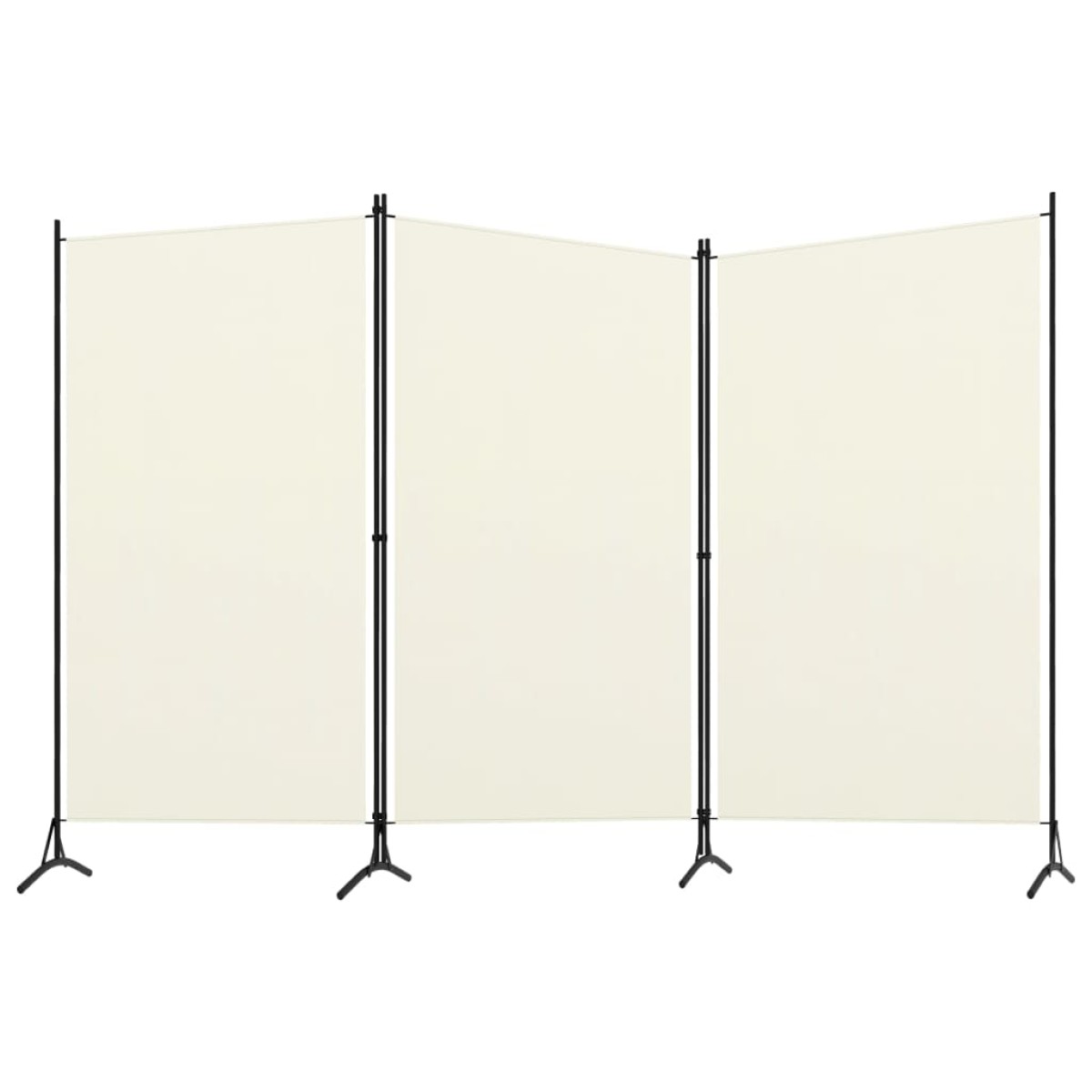 vidaXL Διαχωριστικό Δωματίου με 3 Πάνελ Λευκό Κρεμ 260 x 180 εκ.