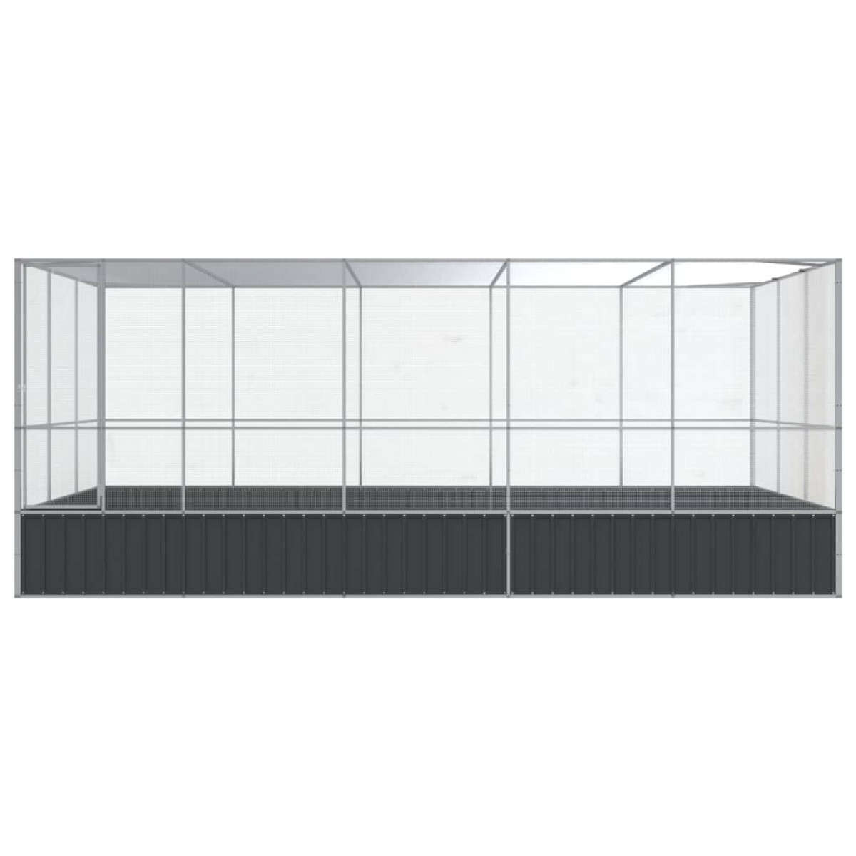 vidaXL Κλουβί με Επέκταση Ασημένιο 518x307x212 εκ. Ατσάλινο