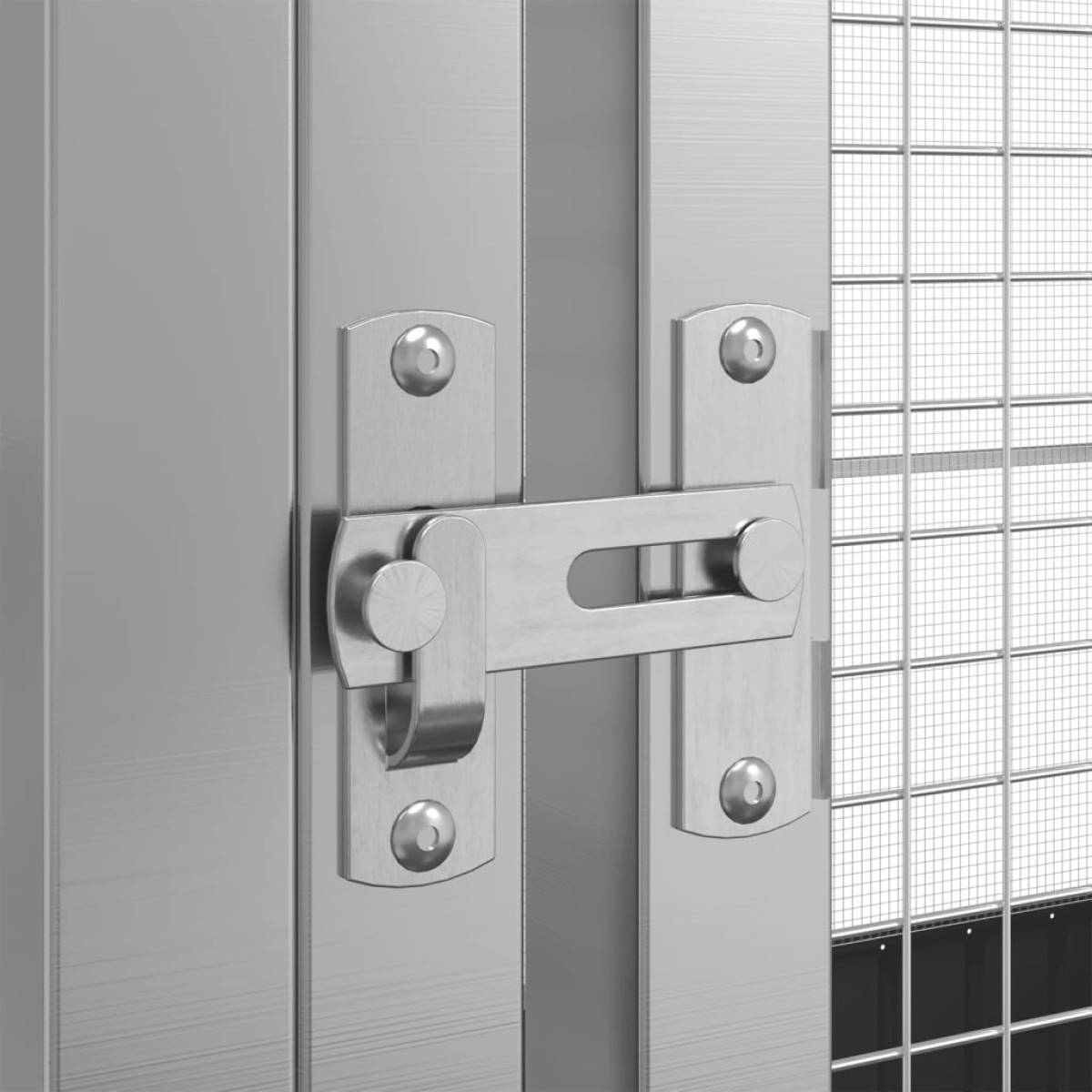 vidaXL Κλουβί με Επέκταση Ασημένιο 725x307x212 εκ. Ατσάλινο