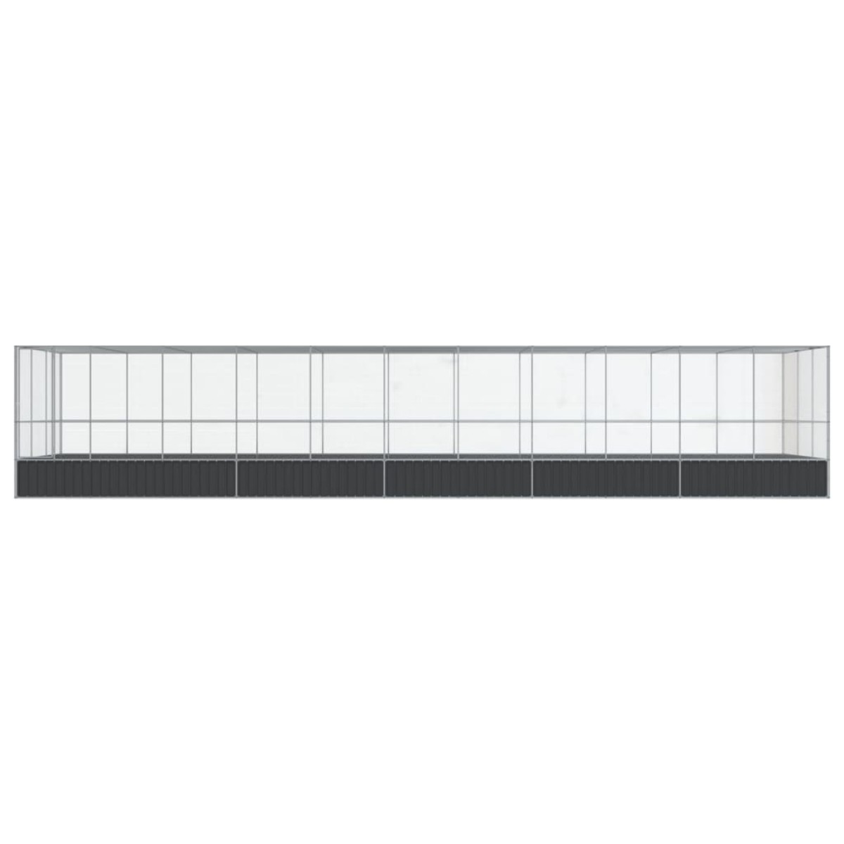 vidaXL Κλουβί με Επέκταση Ασημένιο 1139x307x212 εκ. Ατσάλινο