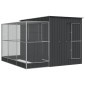 vidaXL Πτηνοθήκη με Προέκταση Ασημί 290x303x216 εκ. από Ατσάλι