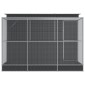 vidaXL Πτηνοθήκη με Προέκταση Ασημί 290x303x216 εκ. από Ατσάλι