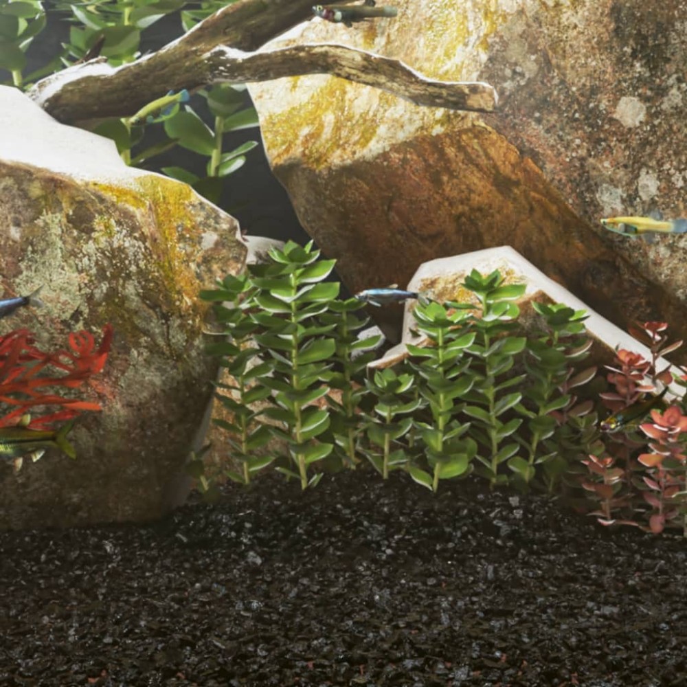 vidaXL Υπόστρωμα / Άμμος Ενυδρείου Μαύρο 25 κ. 0,2-2 χιλ.