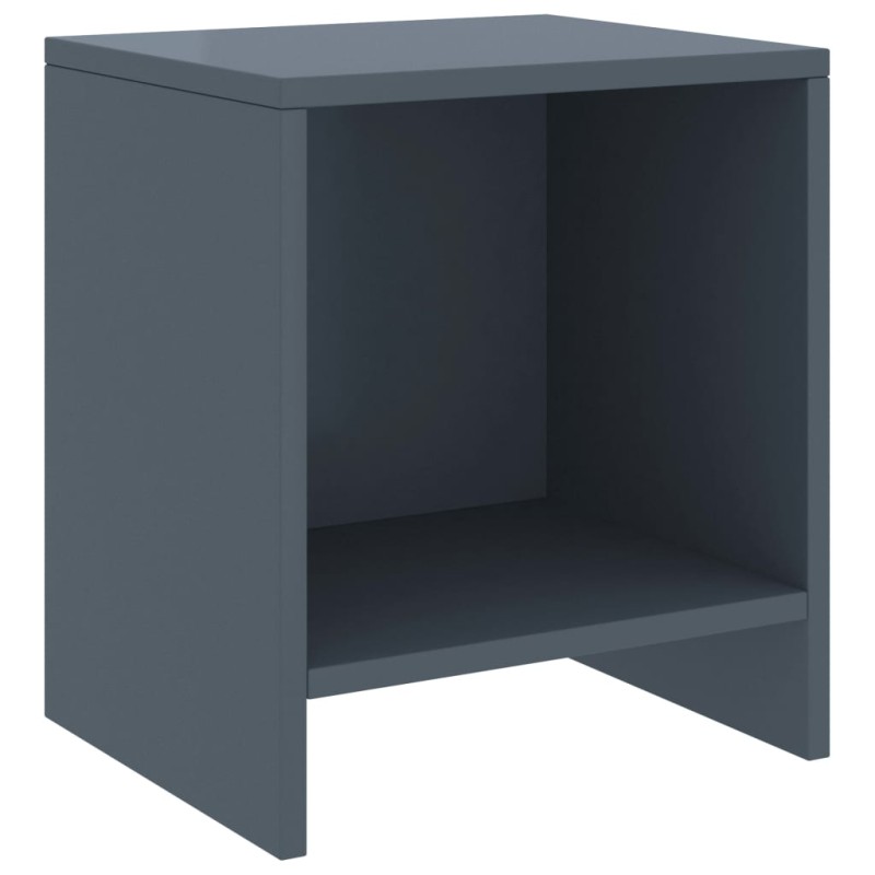 vidaXL Κομοδίνα 2 τεμ. Ανοιχτό Γκρι 35x30x40 εκ. από Μασίφ Ξύλο Πεύκου