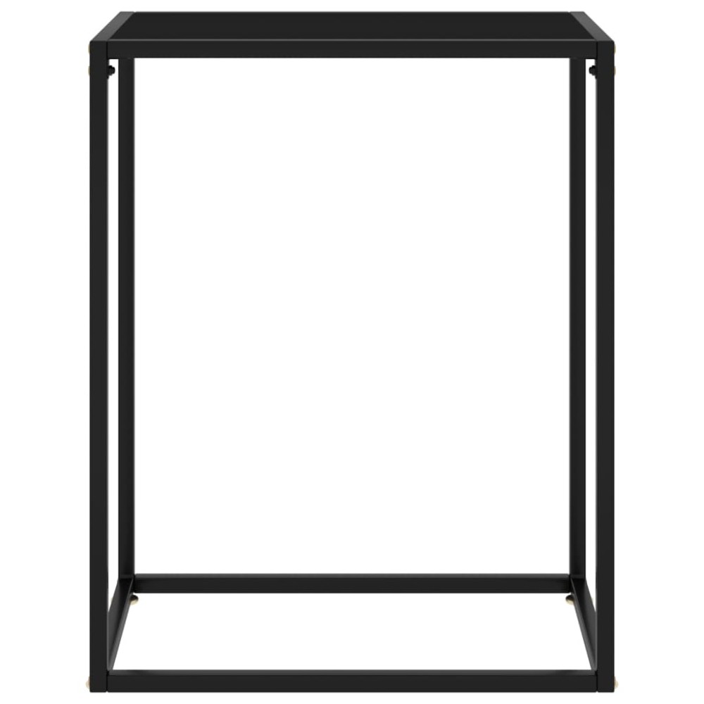 vidaXL Τραπέζι Κονσόλα Μαύρο 60 x 35 x 75 εκ. από Ψημένο Γυαλί