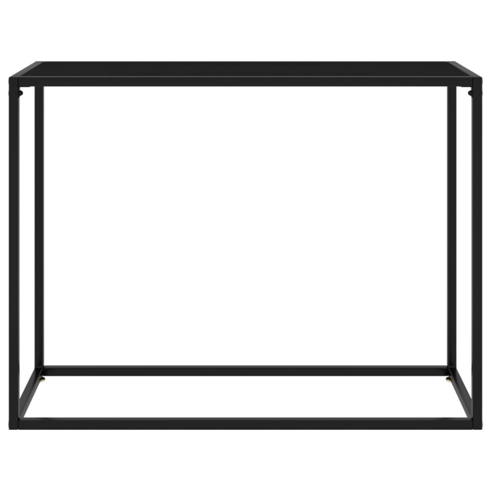 vidaXL Τραπέζι Κονσόλα Μαύρο 100 x 35 x 75 εκ. από Ψημένο Γυαλί
