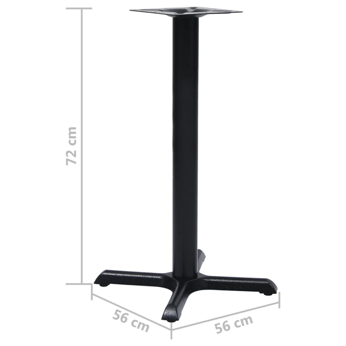 vidaXL Πόδι Τραπεζιού Μπιστρό Μαύρο 56 x 56 x 72 εκ. από Χυτοσίδηρο