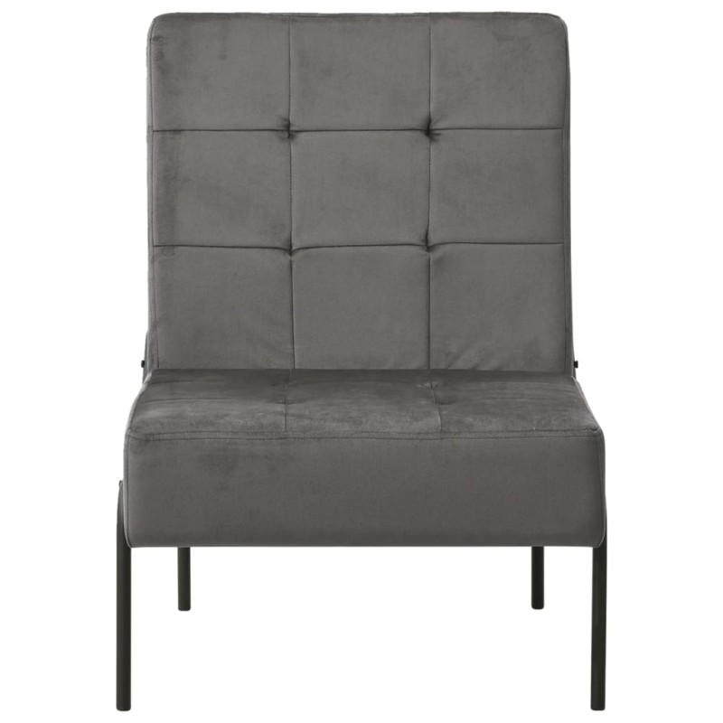 vidaXL Καρέκλα Relax Σκούρο Γκρι 65 x 79 x 87 εκ. Βελούδινη