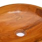 vidaXL Νιπτήρας Ø40 x 10 εκ. από Μασίφ Ξύλο Teak