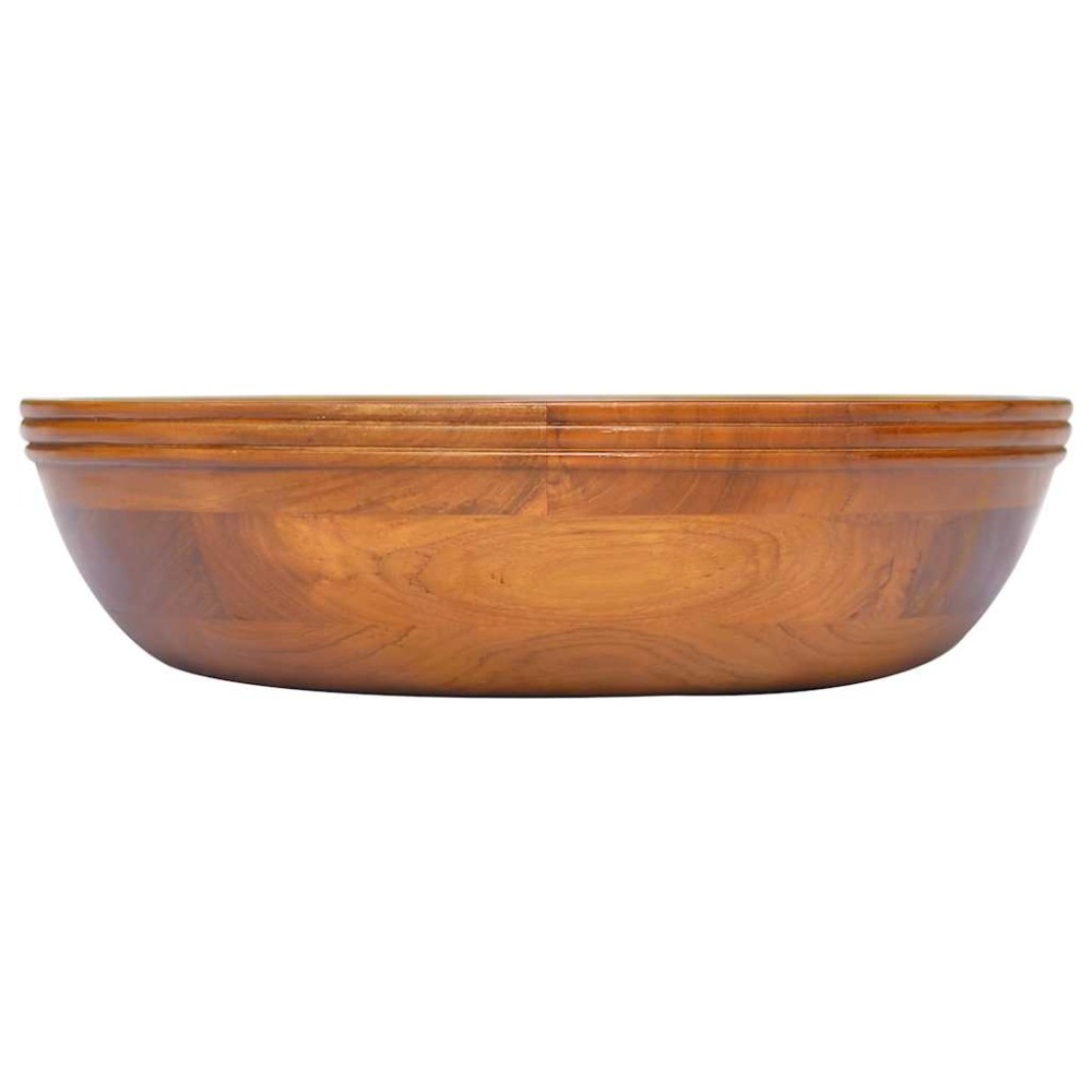 vidaXL Νιπτήρας Ø40 x 10 εκ. από Μασίφ Ξύλο Teak