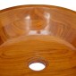 vidaXL Νιπτήρας Ø40 x 10 εκ. από Μασίφ Ξύλο Teak