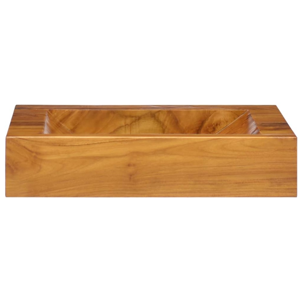 vidaXL Νιπτήρας 50 x 35 x 10 εκ. από Μασίφ Ξύλο Teak